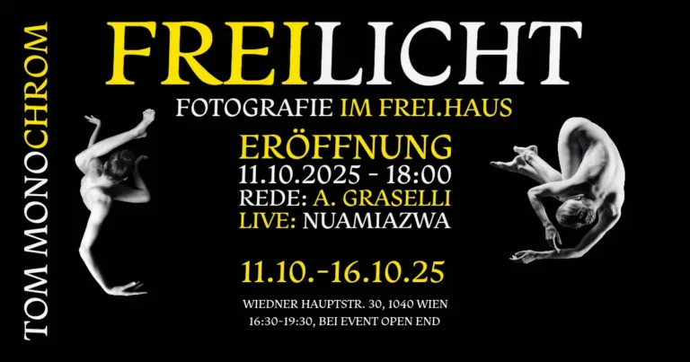 FREILICHT - Fotografie-Ausstellung von Tom Monochrom im Frei.Haus Oktober 2025